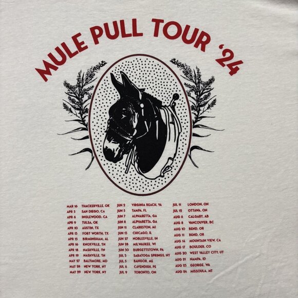 Tyler Childers Mule Pull Tour 2024 Bluegrass Country Tee 3XL - Picture 2 of 5